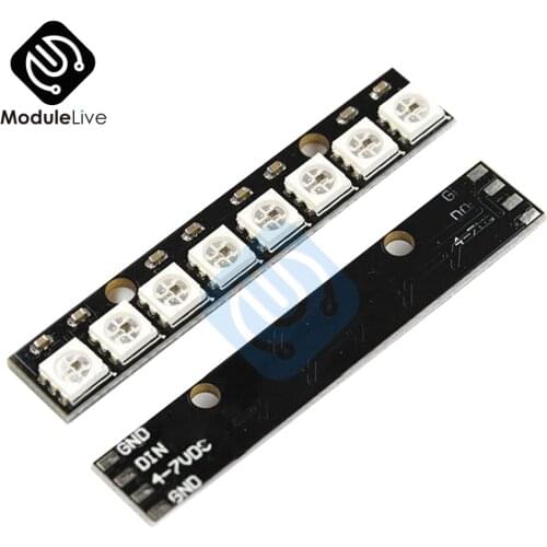8 Channel 8-CH WS2812 5050 RGB 8 LEDs Light Built-In Full Color-Driven Development Board Strip Driver Board for Arduino