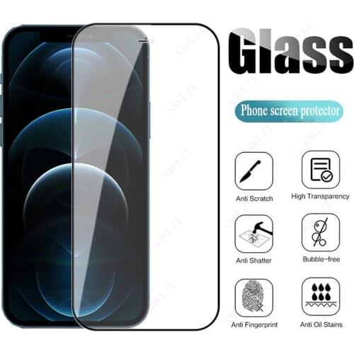 9D Full Cover Glass for iPhone 12 Mini 11 Pro XS Max 7 8 Plus X XR SE 2020 Protective Film Tempered Glass Phone Screen Protector
