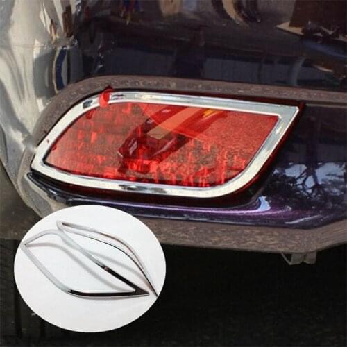 For Toyota Vios/Yaris sedan 2014 2015 2016 Car Styling Accessories ABS Plastic Chrome rear fog lampshade Cover Trim sticker 2pcs