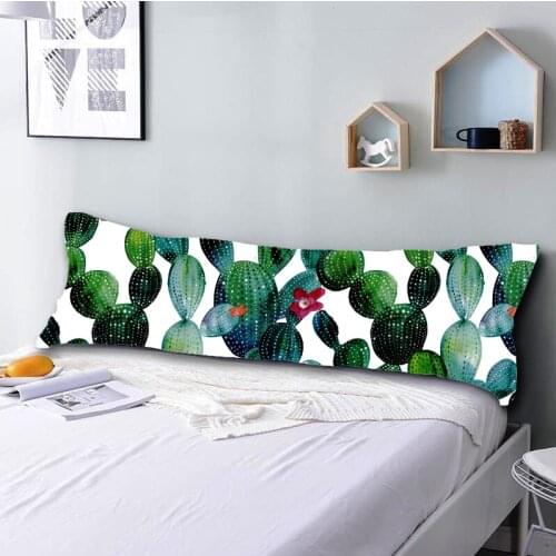 HELENGILI 20x54 Inch 3D Body Pillowcase Cartoon Cactus Decorative Pillow Case for Adult Kids Cute Pillow Cover