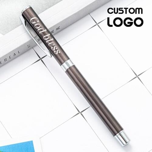 Customized LOGO Text Luxury Business Writing Sign Pen High-quality Metal Gift Gel Pens Office School Stationery Ballpoint Pens