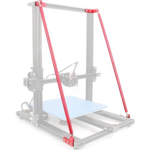 Red Supporting Rod Set for CR-10 3D Printer, DIY Upgrade 3D Printer Supply Parts for Creality 3D Printer CR-10 300/CR-10S 300