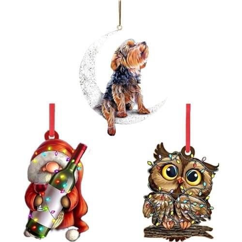 HOT SALE Foam Owl Pendant Small Garden Christmas Ornament Handicraft Kawaii Decor Home Decoration Accessories Dropshipping