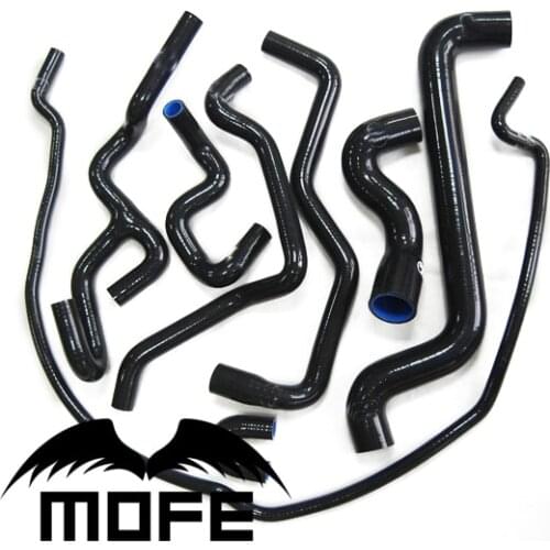 Mofe 8pcs Yellow Red Black Green Orange Purple Pink White Silicone Radiator Hose Kit silicoe hose For Saab 9 5 1999-2001