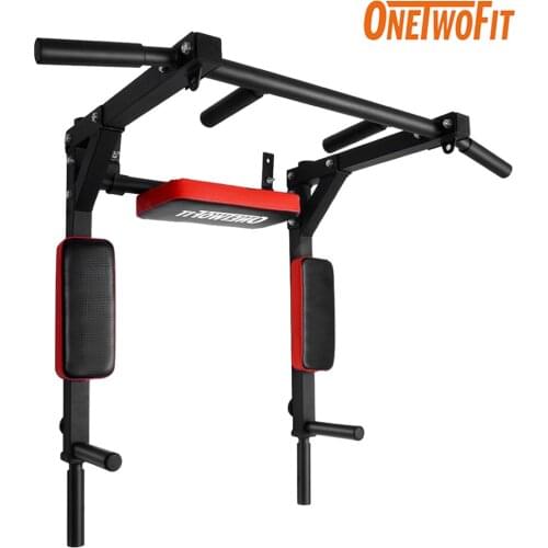 OneTwoFit Wall Pull-up Bar Pull Up Bar Dip Station Chin Up Bar Indoor Sport Home Gym Fitness Equipment Barra Dominadas Pared