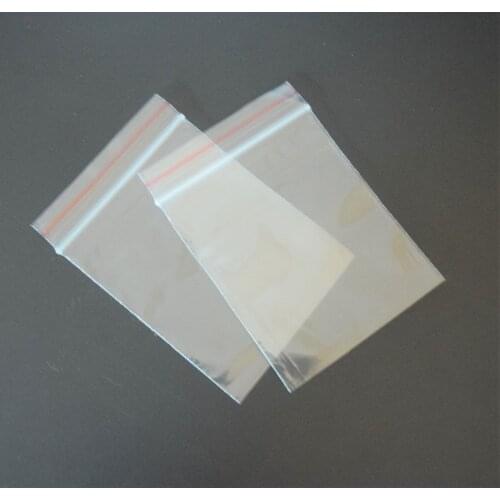 100 pcs OPP Poly Ziplock Reclosable Bags Clear Transparent Jewelry Crafts Accessories