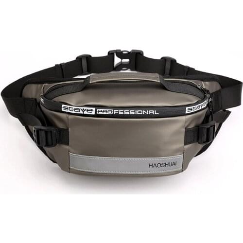 HAOSHUAI Fanny Pack for Men Waterproof Waist Pack Belt Bags Blocking and Anti-Theft Functions(Khaki)