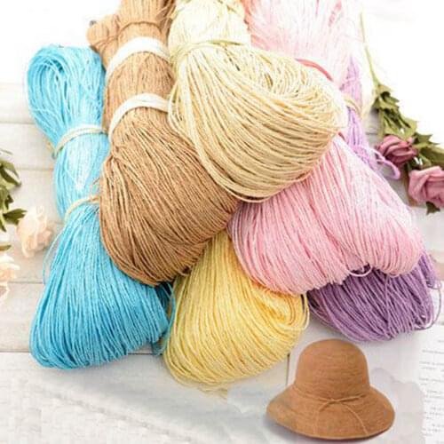 500g/lot Knitting Yarn Raffia Crochet Yarn for DIY Craft Supplier Handmake Straw Hat for Women Sun Cap Fio Material Supplier