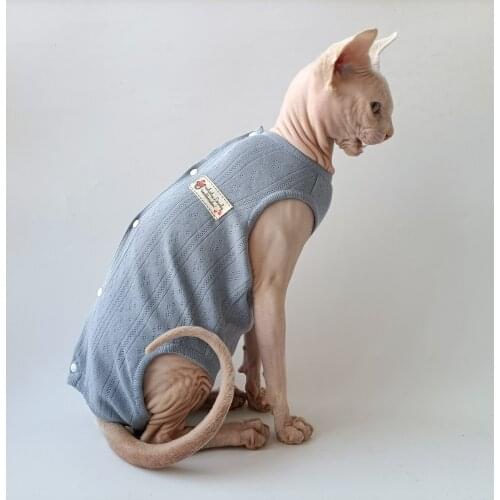 Sphinx hairless cat German spring and summer cotton four-legged shirt breathable belly protector
