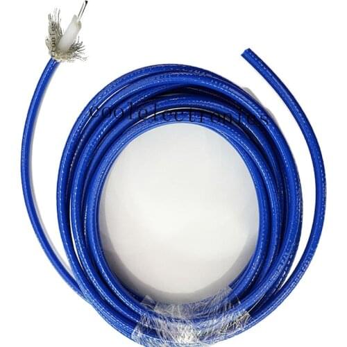 Blue Soft RG142 Double Shielded RF Coaxial cable Adapter Connector Coax Cable RG142 Cable 50ohm 50cm 1/2/3/5/10/20m