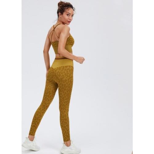 2/Pcs Sports Yoga Suit U-neck Backless Workout Tracksuit for Women Running Tight Dance Sportswear Gym Women Sets