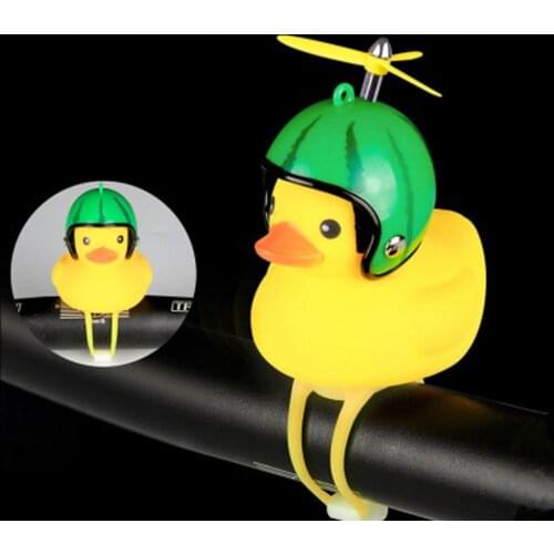 Bike Light Front Tail Bicycle Bell Horn Flash MTB Handlebar Duck Head Alarm Lamp Cycling Rubber Warning Loud Sound Safety