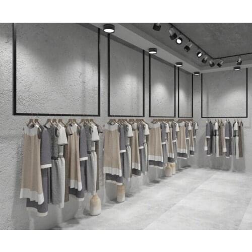 Condole top hang coat hanger. Hanger upper wall clothing display rack. Male childrens clothing store shelves rings.054