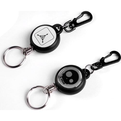High Resilience TAD Steel Wire Rope Chain Recoil Metal Retractable Key Chain Key Ring Anti Lost Keychain Chaveiros