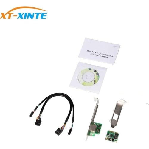 XT-XINTE Mini PCI-Express Gigabit Ethernet RJ45 Port Adapter 10/100/1000 Base-T Network LAN Controller for Desktop Computer