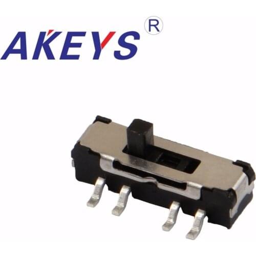 100PCS MST-23D19 MINI slide switch 2P3T SMD SMT 8 pin 3 position mini toggle switches micro slide switches without fixed pin