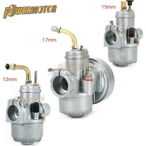 Motorcycle 12mm 15mm 17mm Carburetor Puch for Moped Bing Style Carb Stock Maxi Sport Luxe Newport Cobra Carburador Engines E50
