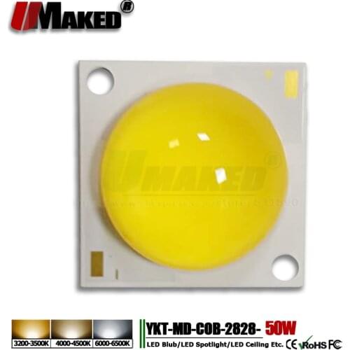 2pcs Mold Top Lens LED Chips 50W 2828/2525mm Integrated SMD COB diode 14x30mil Light Bead for LED Bulb Ceiling spotlight