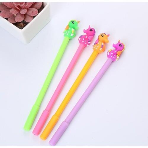 20 PCs Creative horse pen Stationery Gel Pens Set Korean Style Black Student Exam Pen Cute Cartoon School Supplies Wholesale