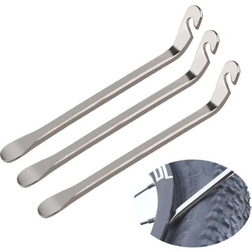 3pcs Bicycle Tire Spoon Steel Bike Wheel Tyre Lever Curved Repair Tool Flat Tire Removal Tool Hooks Pry Bar Stick BC0561