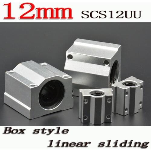 4pcs/lot SC12UU SCS12UU Linear motion ball bearings slide block bushing for 12mm linear shaft guide rail CNC parts