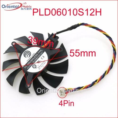 DC BRUSHLESS FAN PLD06010S12H 12V 0.30A 55mm Graphics Card Cooling Fan 4Wire 4Pin