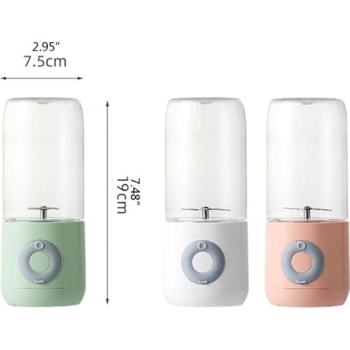 Portable Blender Smoothies and Shakes Handheld Fruit Machine USB Rchargeable Juicer Cup Ice Blender Mixer Home 400ML