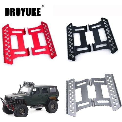 Droyuke 1Pair Side Plates Metal Pedals Slider for 1/10 RC Crawler Axial SCX10 RC4WD TF2 RGT 86100 Upgrade Parts rc car parts