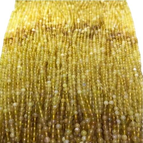 LOOSE BEADS ROUND yellow Opal 4mm Wholesale for DIY jewelry necklace 36cm