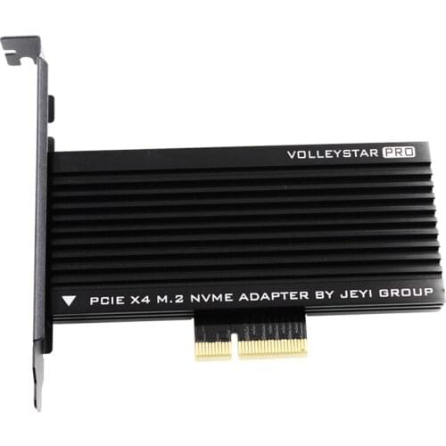 JEYI M.2 NVME Adapter Card PCIE3.0 GEN3 SSD Expansion Card RGB All Aluminum Four-Sided Cooling