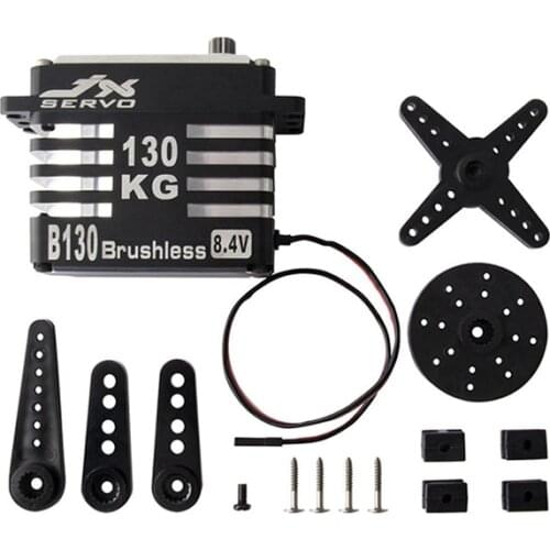 JX B130 130kg Brushless Servo Super Large Torque CNC Metal Gear Standard Digital Servo for 1/5 RC Car Robot Drone Quadcopter