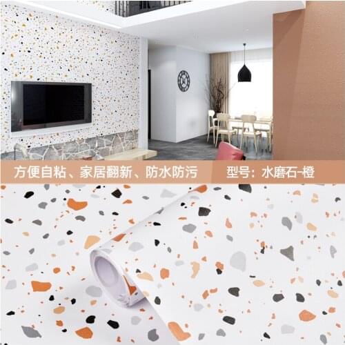 Terrazzo Peel and Stick Wallpapers PVC Self Adhesive Bathroom Kitchen Cabinet Contact Paper Wall Stickers For Living Room Decors