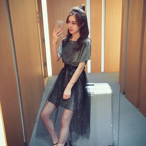 Teenage Girls Clothing Sets 165 Cm Summer 2 Pieces T-shirt +skirt 14 Years Old