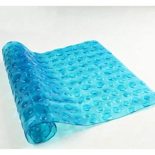 PVC Bathroom Foot Mat Blue Color Wathroom Floor Pad Anti-Slip Bathtub Rug 42*72CM Thicken Shower Room Doormat Home Decor Modern