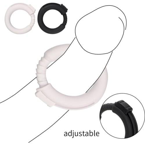 Foreskin Penis Ring Silicone Adjustable Cock Ring Delay Ejaculation Penis EnlargerMale Chastity Device Sex Toys for Men