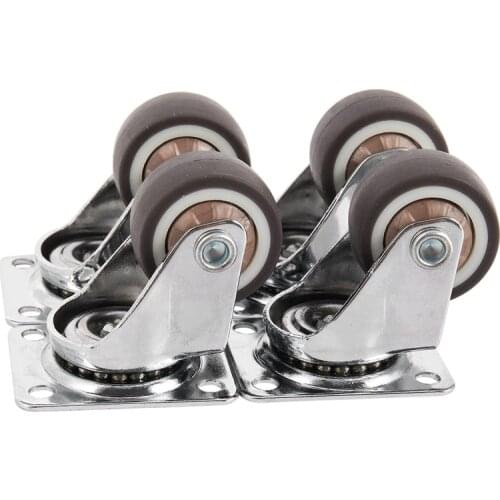 Mini casters, 1 inch/25 mm diameter, ultra-quiet wheel for bookcase drawers