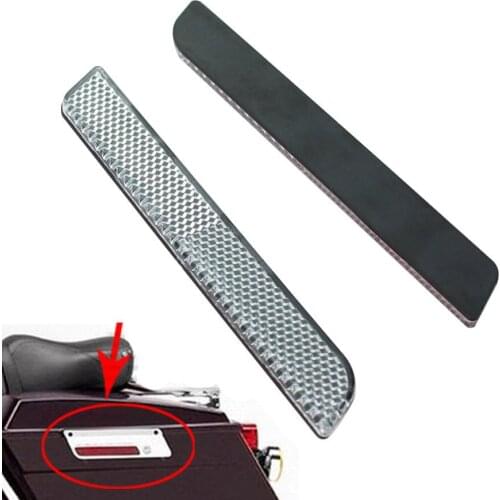 Motorcycle Clear Saddlebag Guard Reflector Cover ABS Sticker Decal For Harley Touring Street Road Glide Road King FLT FLHT 96-13