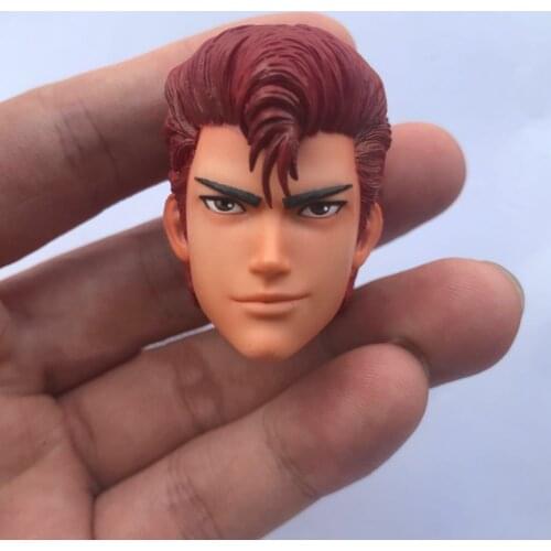 1/6 Scale Male Soldier Accessories Long Hair Head Sculpture Model for 12" Action Doll