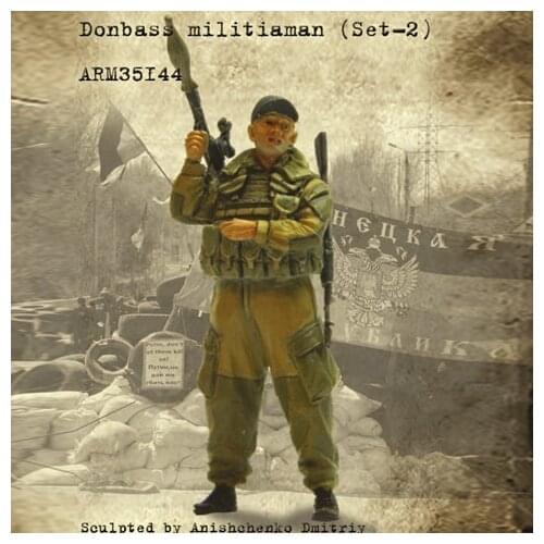 1/35 Donbass militiaman Resin kit soldiers GK Military theme of WWII Scene combination Uncoated No colour