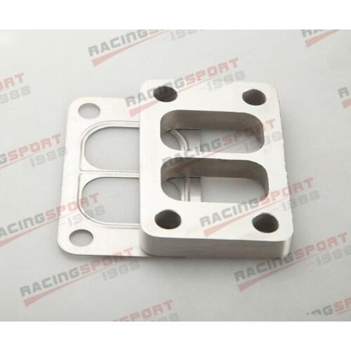 New T3 T3/T4 T04E Divide SS304 Turbo Manifold Charger Flange + SS304 Gasket