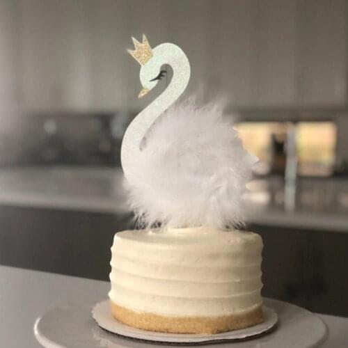 Custom glitter Swan Cake Topper Birthday Baby Shower Cake Topper| Swan Lake Decorations| Swan Princess cupcake topper straws