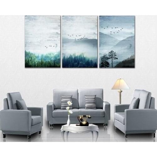 Nordic Poster Simplicity Woods Natural Scenery Canvas Painting Living Room Wall Art Poster Modern Home Decoration Unframed
