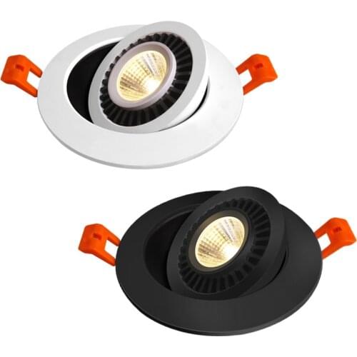 Rotatable Angle LED Recessed Downlight 5W 7W 10W 12W 15W 18W LED Ceiling Spot Light AC 110V 220V Black/White Housing Light