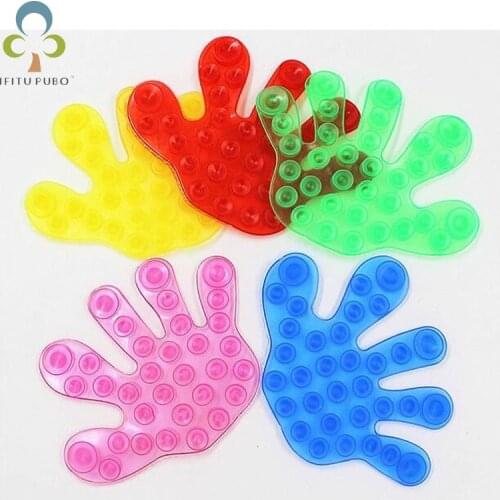 10pcs/lot New toy Strong Double Sided Suction Palm PVC Suction Cup Double Magic Plastic Sucker Bathroom toys WYQ