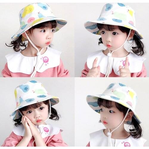 Sun Hats Child Cute Caps And Headwear Summer 2021 Childrens Cap Bucket Hat For Kids Girl Boy Baby Bonnet Girls Beach Accessory