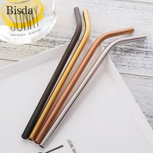 Wholesale 100pcs Stainless Steel Drinking Straws+ Brush Big Metal Straws Reusable Straws For Tumbler/Fits Yeti, Bar Accessories
