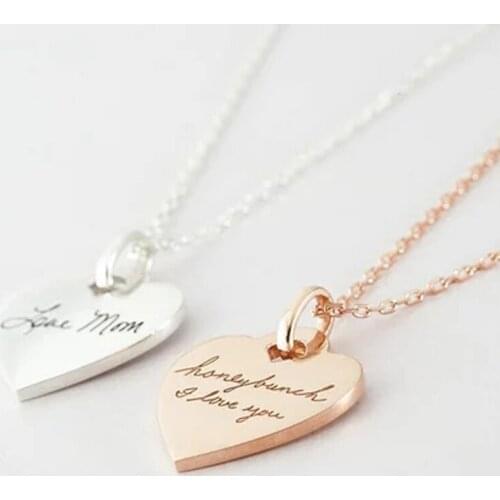 Ufine Personalized words or name fashion heart pendant Necklace cooper high quality pendant necklace N2073