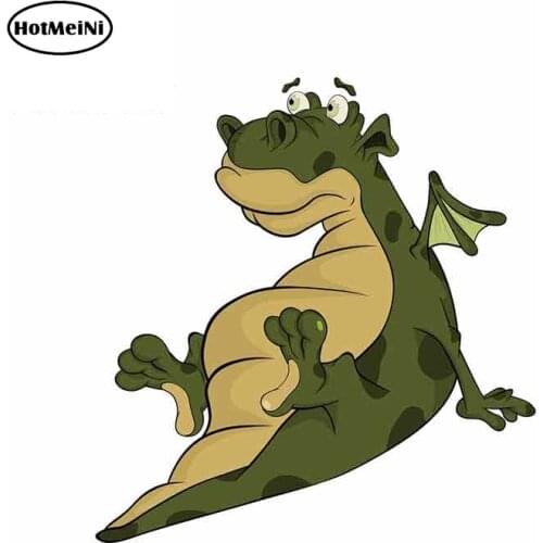 HotMeiNi 13cm x 12.4cm Dinosaur Car Graphic Decal Vinyl Decal Sticker Car Truck Pinup Digitally Printed Personality Sticker