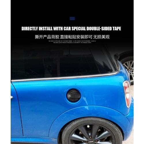 Genuine Carbon Fiber Tank Cap Protective Sticker Fuel Tank Cap Sticker Cover for Mini Cooper R55 R56 R57 Protective Accessories