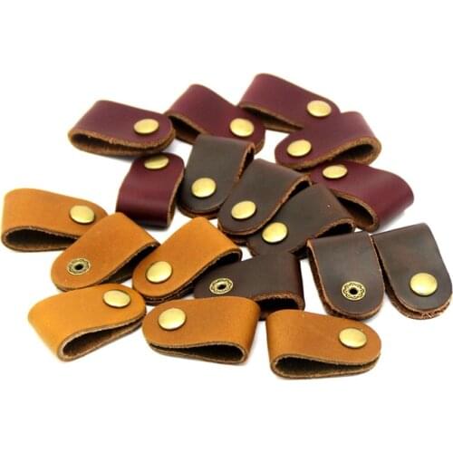 1PCS Portable USB Cable Cord Leather Winder Headphone Case Korean Headset Earphone Wire Desk Manager organizer